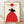 Framed minimalist poster featuring a whimsical sheep and bird design in red, black, and cream, inspired by Japanese folk art and Showa-era aesthetics.