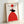Cheerful folk art poster displaying stylized sheep and bird figures in a geometric textile pattern, combining red, black, and white in a minimalist Showa design.