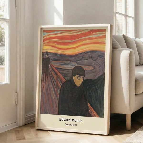 Dark mood poster art with a contemplative figure in midnight blues and shadows, conveying inner turmoil and emotional vulnerability through distorted expressionist form.