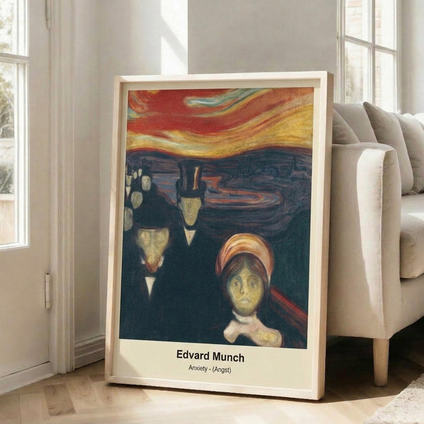 Vintage-style expressionist print featuring an undefined figure shrouded in shadow and muted coloring, conveying emotional heaviness and introspection.
