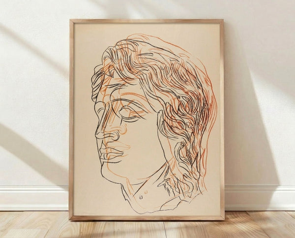 Pop art framed poster of Alexander the Great in bold, vibrant colors with a faceless silhouette style characteristic of modern art movements.