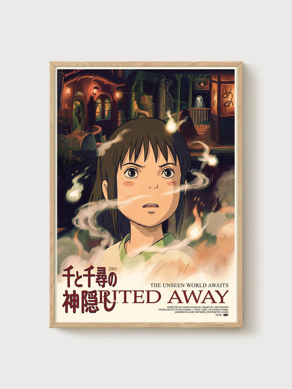 Spirited Away Poster poster in oak frame