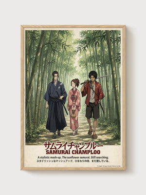 Samurai Champloo Poster poster in oak frame