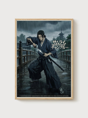 Samurai Champloo Poster poster in oak frame