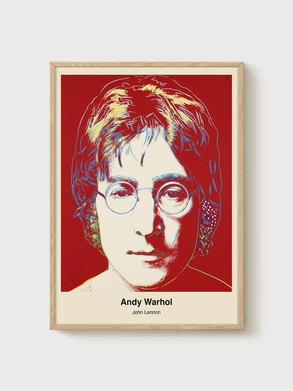 Andy Warhol John Lennon Poster poster in oak frame