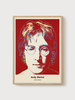 Andy Warhol John Lennon Poster poster in oak frame