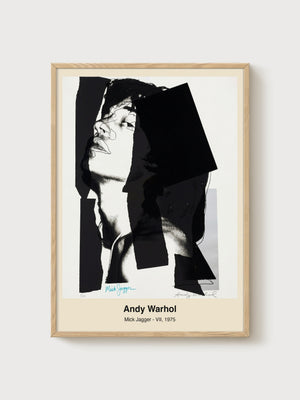 Andy Warhol Mick Jagger Poster poster in oak frame