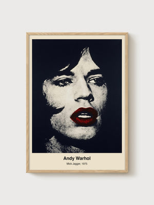 Andy Warhol Mick Jagger Poster poster in oak frame