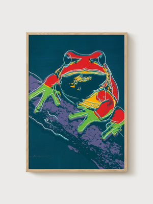 Andy Warhol Pine Barrens Tree Frog Poster poster in oak frame