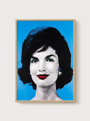 Andy Warhol Jackie 1964 Poster poster in oak frame