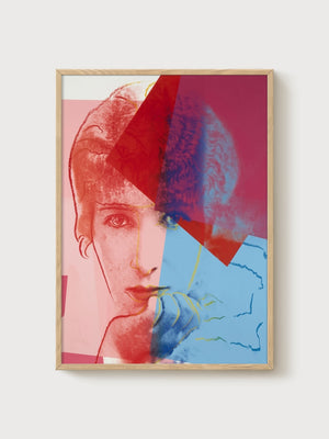 Andy Warhol Sarah Bernhardt Poster poster in oak frame