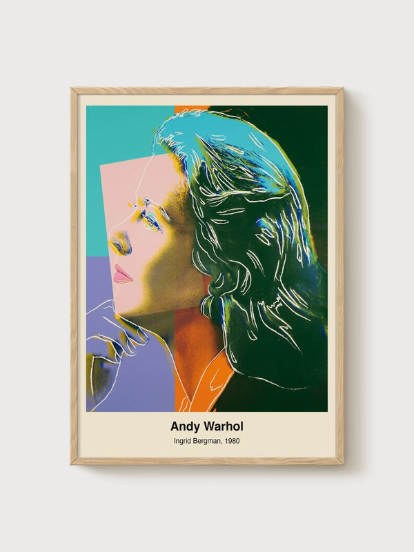 Andy Warhol Ingrid Bergman Poster poster in oak frame