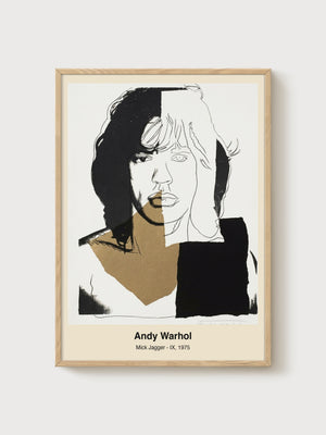 Andy Warhol Mick Jagger IX Poster poster in oak frame