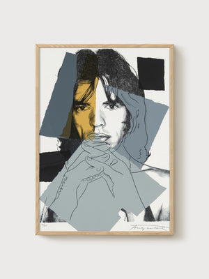 Andy Warhol Mick Jagger Poster poster in oak frame