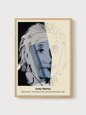 Andy Warhol Einstein Poster poster in oak frame