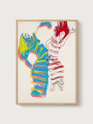 Andy Warhol Martha Graham Satyric Festival Song poster in oak frame