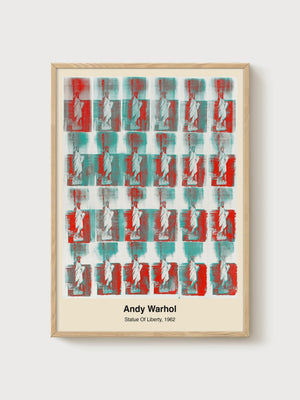 Andy Warhol Statue Of Liberty Print poster in oak frame