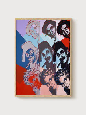 Andy Warhol Print poster in oak frame