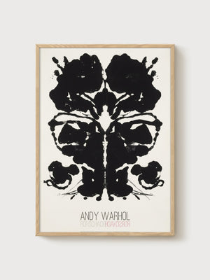 Andy Warhol Rorschach Ink Blot poster in oak frame