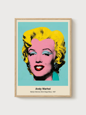 Andy Warhol Marilyn Monroe Print poster in oak frame