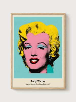 Andy Warhol Marilyn Monroe Print poster in oak frame