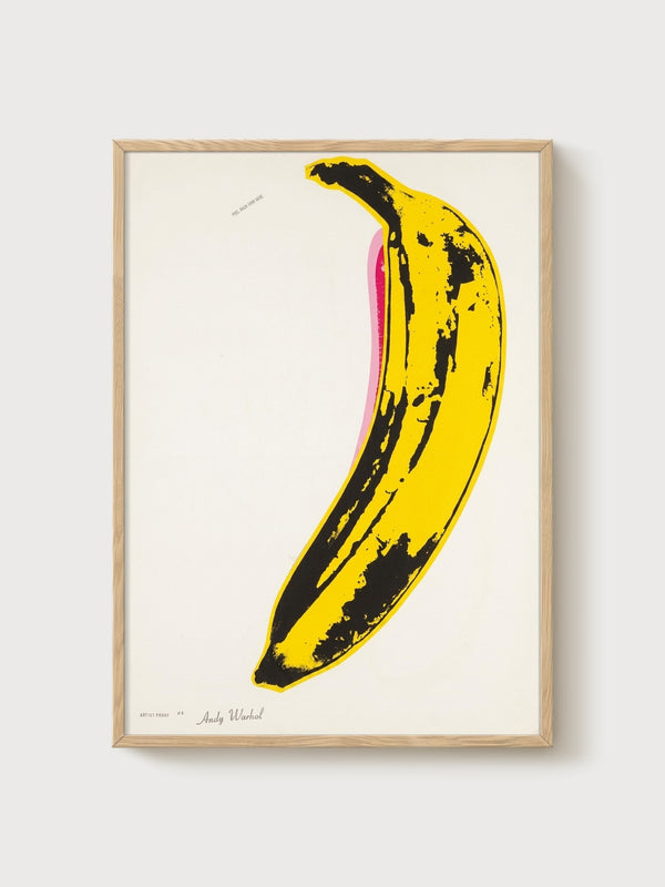 Andy Warhol Banana Poster poster in oak frame