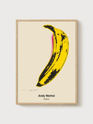 Andy Warhol Banana Poster poster in oak frame
