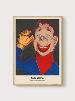 Andy Warhol Howdy Doody Poster poster in oak frame
