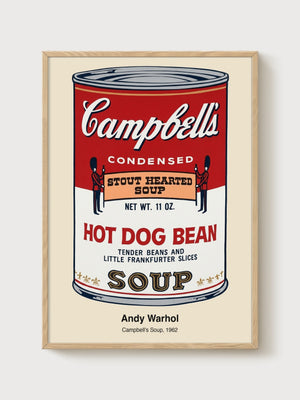 Andy Warhol Campbell's Soup Poster poster in oak frame