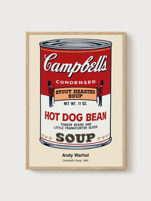 Andy Warhol Campbell's Soup Poster poster in oak frame