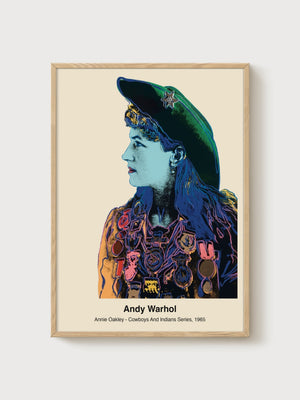 Andy Warhol Annie Oakley Poster poster in oak frame