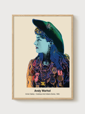 Andy Warhol Annie Oakley Poster poster in oak frame