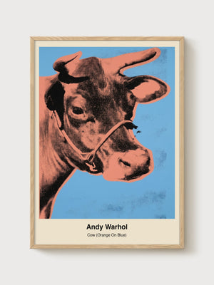 Andy Warhol Cow Poster poster in oak frame
