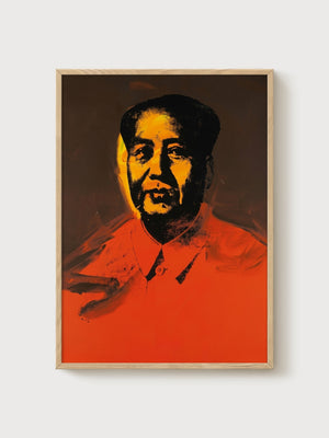 Andy Warhol Mao Poster poster in oak frame