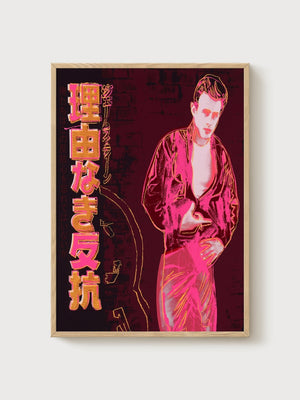Andy Warhol Rebel Without A Cause Poster poster in oak frame