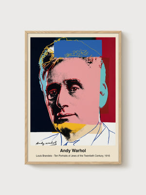 Andy Warhol Louis Brandeis Poster poster in oak frame