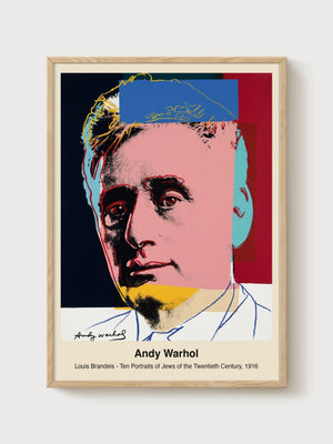 Andy Warhol Louis Brandeis Poster poster in oak frame