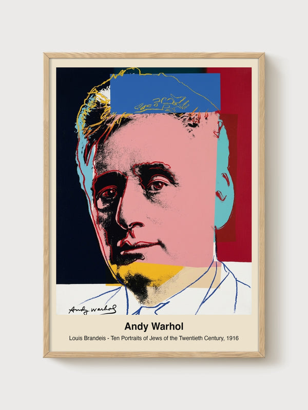 Andy Warhol Louis Brandeis Poster poster in oak frame