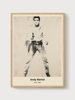 Andy Warhol Elvis Poster poster in oak frame