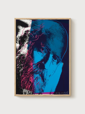 Andy Warhol Martin Buber Portrait poster in oak frame