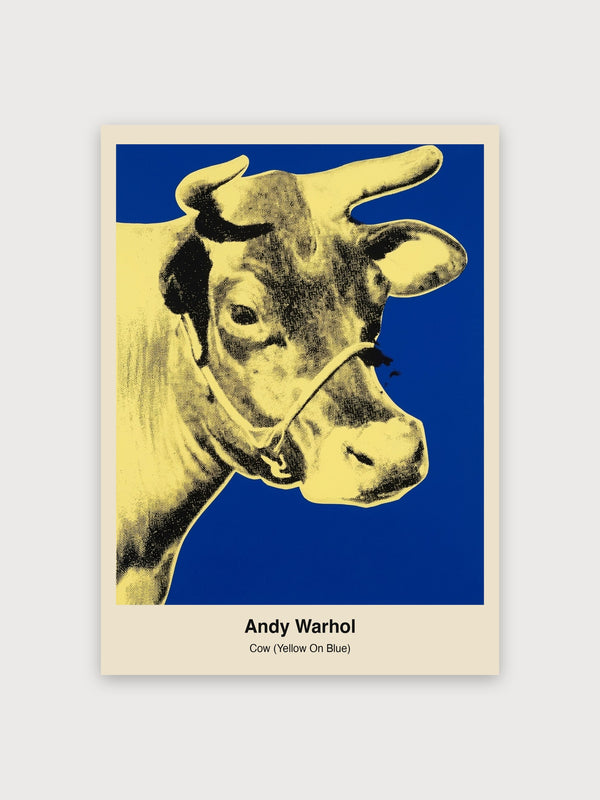 Cow (Yellow On Blue) - Digital Download