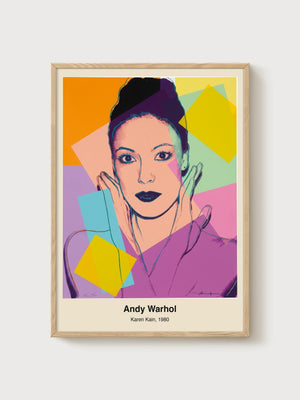 Andy Warhol Karen Kain Poster poster in oak frame