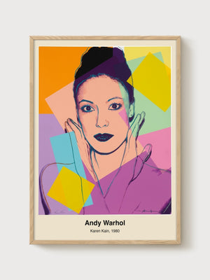 Andy Warhol Karen Kain Poster poster in oak frame