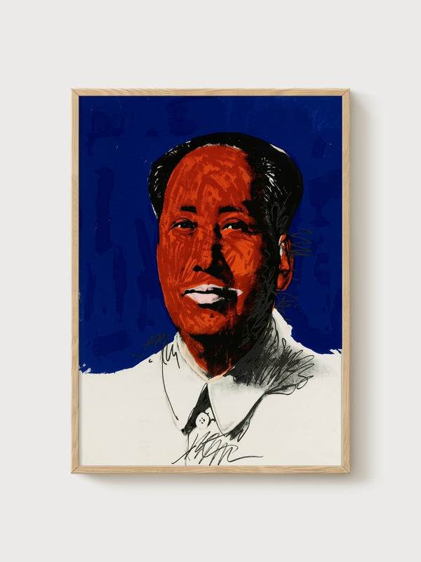 Andy Warhol Mao Poster poster in oak frame