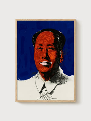 Andy Warhol Mao Poster poster in oak frame