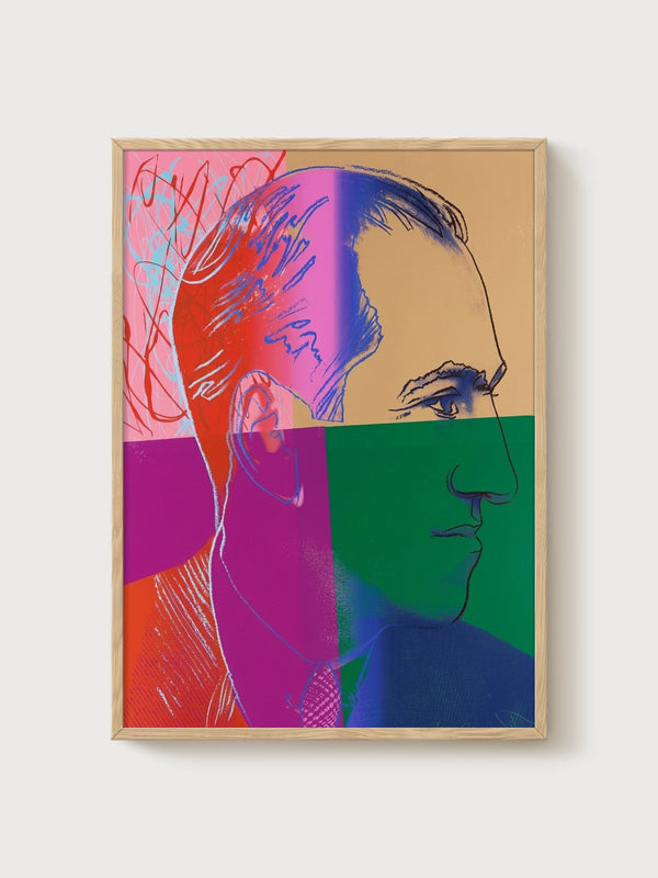 Andy Warhol Print poster in oak frame
