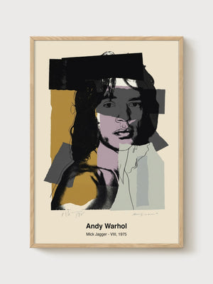 Andy Warhol Mick Jagger Poster poster in oak frame