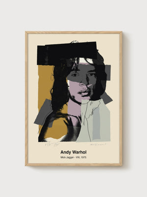 Andy Warhol Mick Jagger Poster poster in oak frame