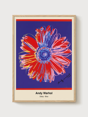 Andy Warhol Daisy Blue Print poster in oak frame