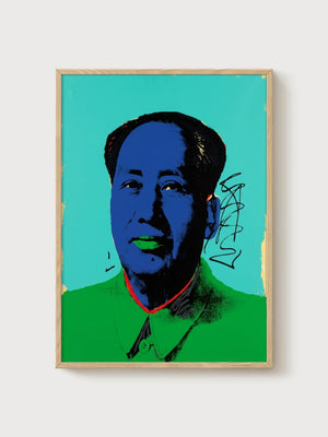 Andy Warhol Mao Poster poster in oak frame